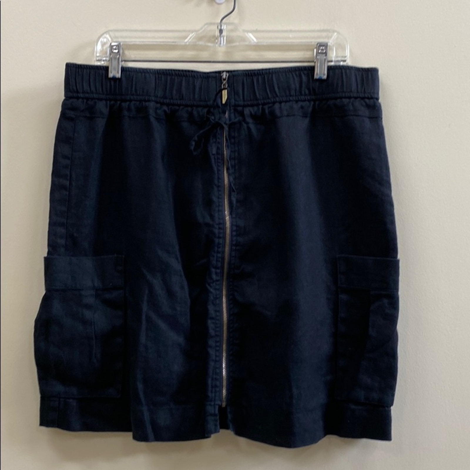 Workshop By Andrea Jovine Black Linen Skirt